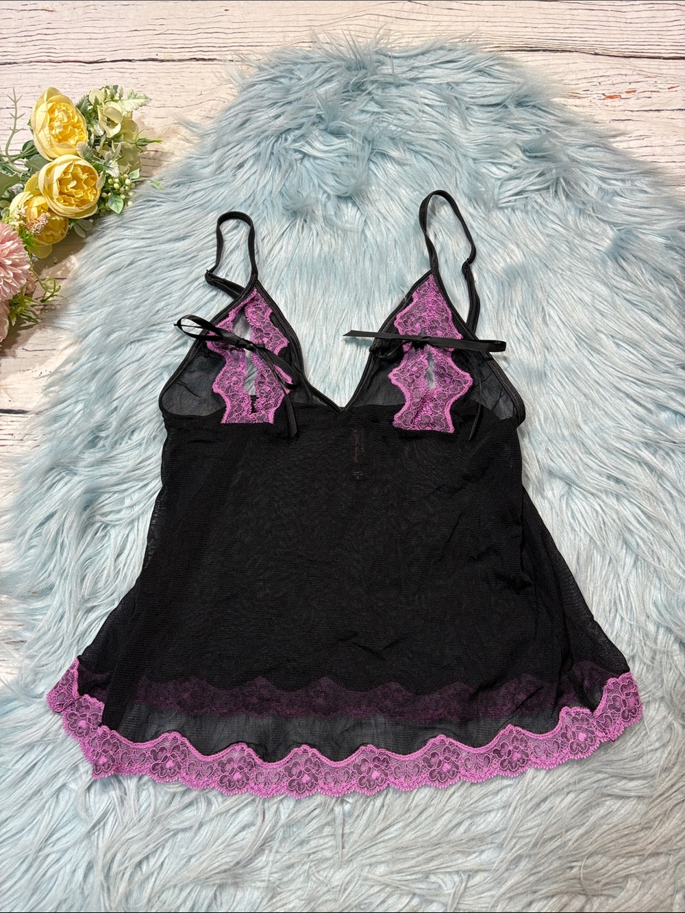 Victoria Secret's Vintage Y2K Purple Lace Sexy Little Things Lingerie Slip Tank